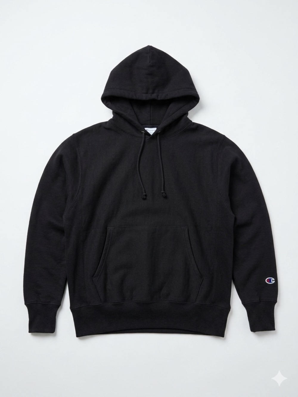 Champion Black Men's Pullover Hoodie with Kangaroo Pocket